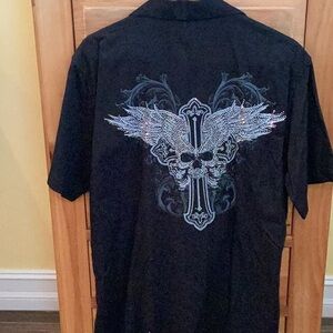 Men's Black Short Sleeve Shirt